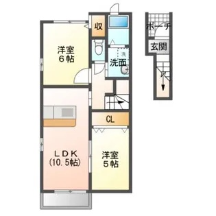 トリコローレ ヴェルデ【2階】の間取り