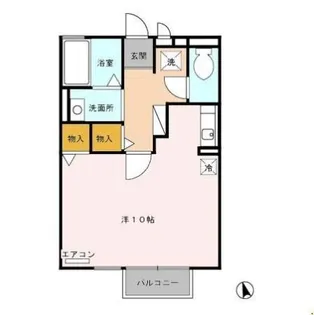 ラ・メールTAKASAGO A【2階】の間取り