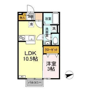 ファミーユタイチ B棟【2階】の間取り