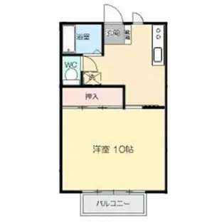 1DKの間取り画像