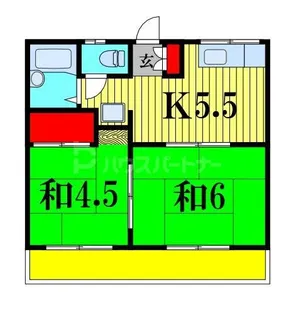 エスペラント中津B【2階】の間取り