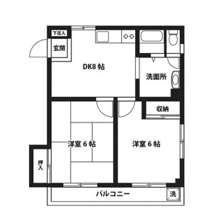 サンシャインビル忠生【2階】の間取り