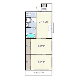 シティハイツ上面【2階】の間取り