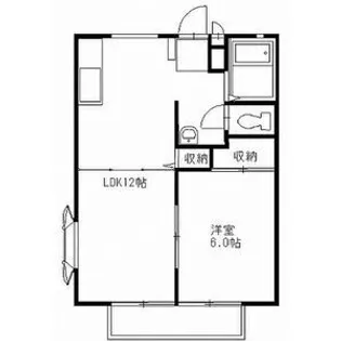 白沢ハイツB【1階】の間取り