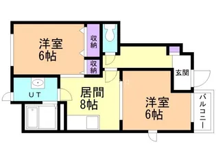 メゾンサンパティーク【1階】の間取り