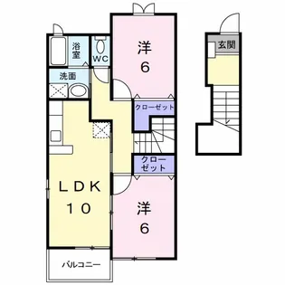 プリマヴェーラ壱番館【2階】の間取り