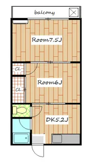 シルクハイツ【2階】の間取り