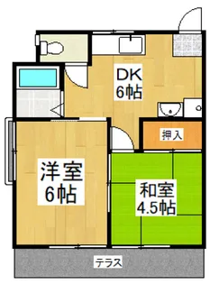 メゾンコンフォート【1階】の間取り
