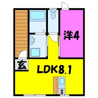 1LDKの間取り画像