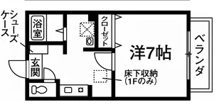 グランバトーII【1階】の間取り