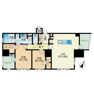 プレミスト赤坂けやき通り 502【5階】の間取り