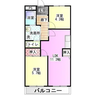 ハナミズキ【2階】の間取り