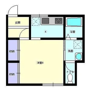 1Kの間取り画像
