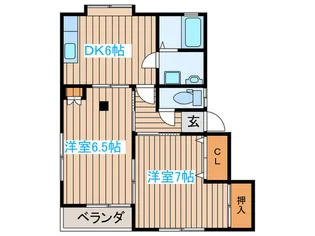 コ-ポラス都B棟の間取り