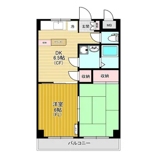 ドミール多摩【1階】の間取り