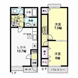 クラシード Bの間取り