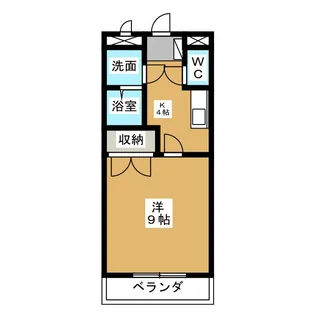 向学ハイツ歓【1階】の間取り