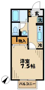 神奈川県厚木市長谷【アパート】の間取り