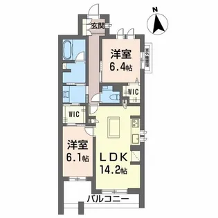 ウノディローロ【3階】の間取り