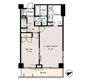 東京都港区三田3【マンション】の間取り