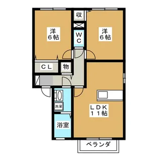 アタラクシアD【1階】の間取り