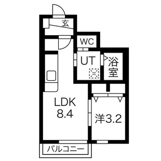 エスポワール吉岡【1階】の間取り