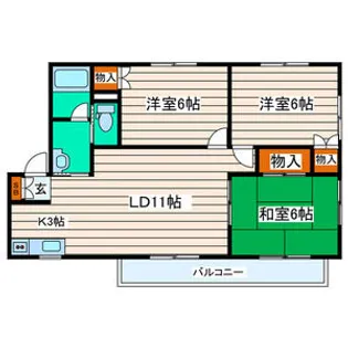 Corpo KYODAI D【2階】の間取り