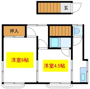 千草荘 B【2階】の間取り