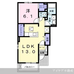 徳島県吉野川市鴨島町喜来【アパート】の間取り