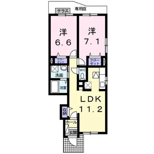 デスパシオ ブリッサ【1階】の間取り