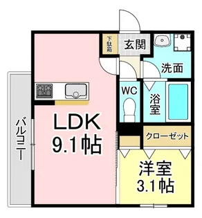 D-room戸畑【2階】の間取り