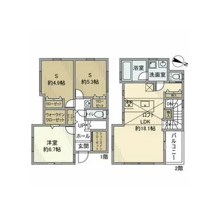 神奈川県茅ヶ崎市共恵1【一戸建】の間取り