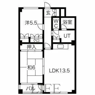 ブルームハイツ豊平【4階】の間取り