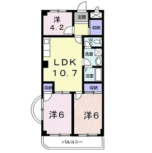 大阪府河内長野市中片添町【マンション】の間取り