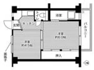 ビレッジハウス磐城4号棟【3階】の間取り