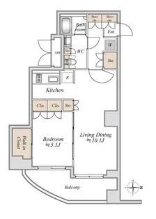アパートメンツ綱島【5階】の間取り