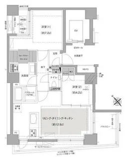 東京都文京区白山4【マンション】の間取り