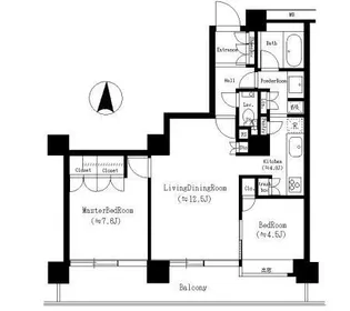 東京都中央区佃1【マンション】の間取り