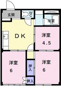 シティハイツ小堀A【1階】の間取り