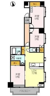 スカイシティ神山【2階】の間取り