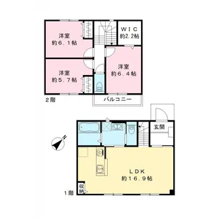 千葉県流山市松ケ丘5【一戸建】の間取り