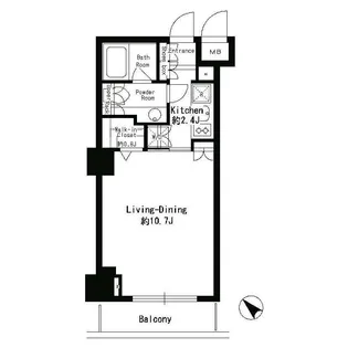 東京都港区赤坂7【マンション】の間取り