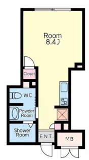 M′s LABEL 西日暮里【2階】の間取り