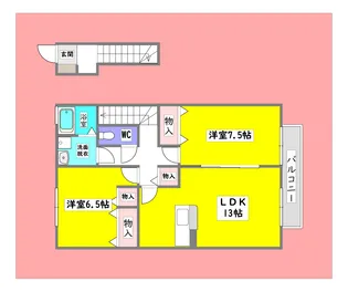 広島県東広島市西条町寺家【アパート】の間取り