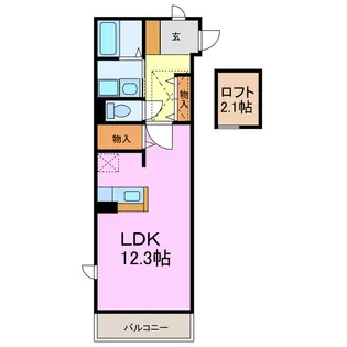 愛知県名古屋市緑区松が根台【アパート】の間取り