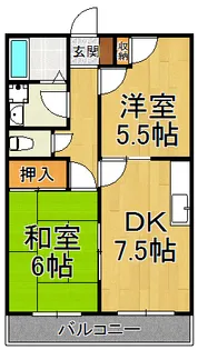 メゾンフェニックス【2階】の間取り