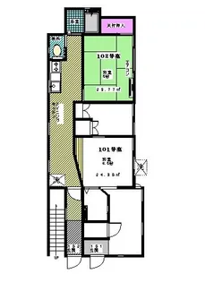グリーンハウス【1階】の間取り
