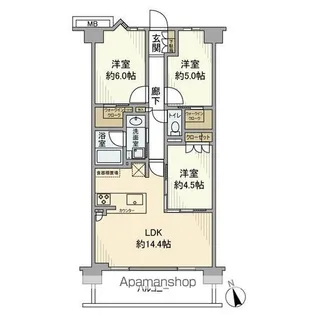 サンクレイドル浦安III【3階】の間取り