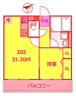 スピカハイツ上大岡【2階】の間取り