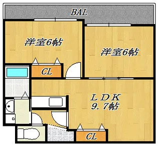 ソレアード平和【5階】の間取り